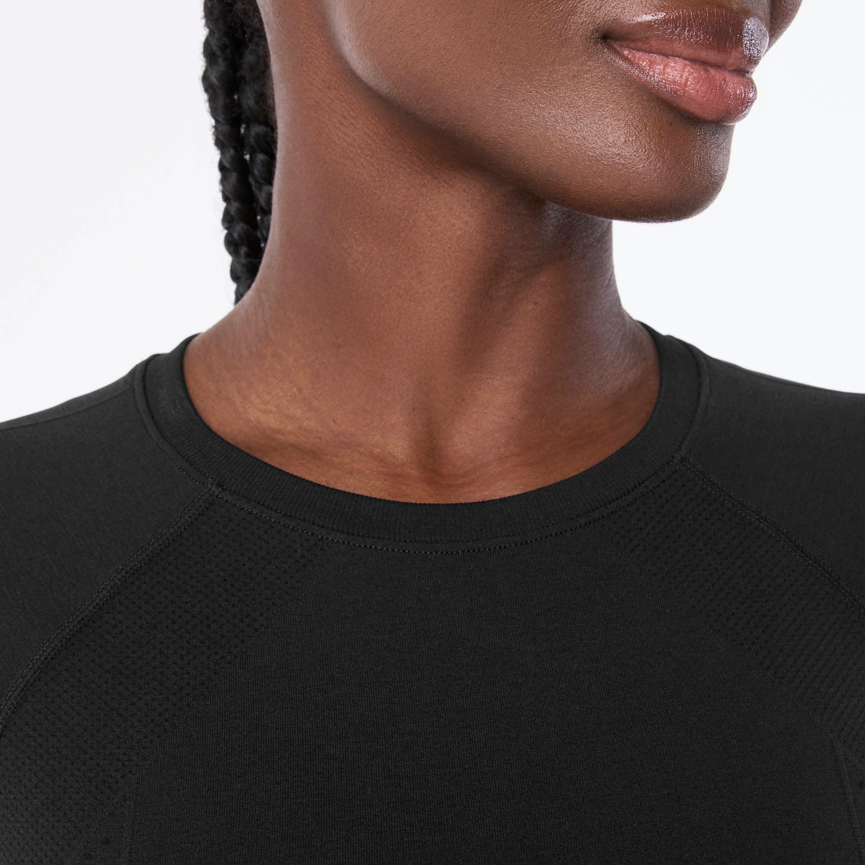 women's Black Salta Seamless Cropped - Longsleeve Underscrub - Image 6