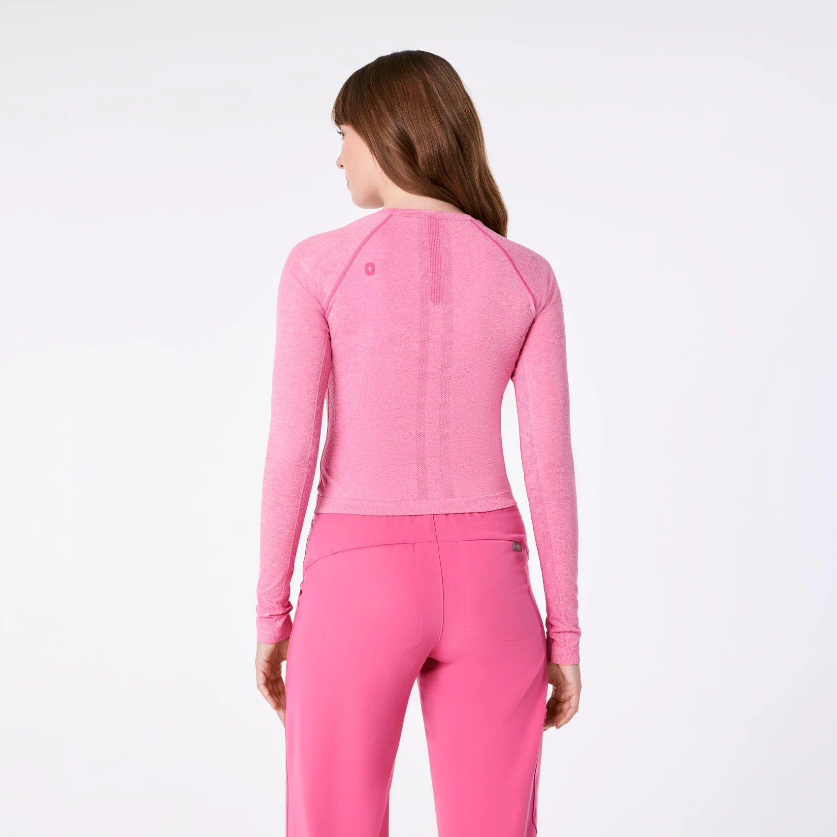women's F'ing Pink Salta Seamless Cropped - Longsleeve Underscrub - Image 4