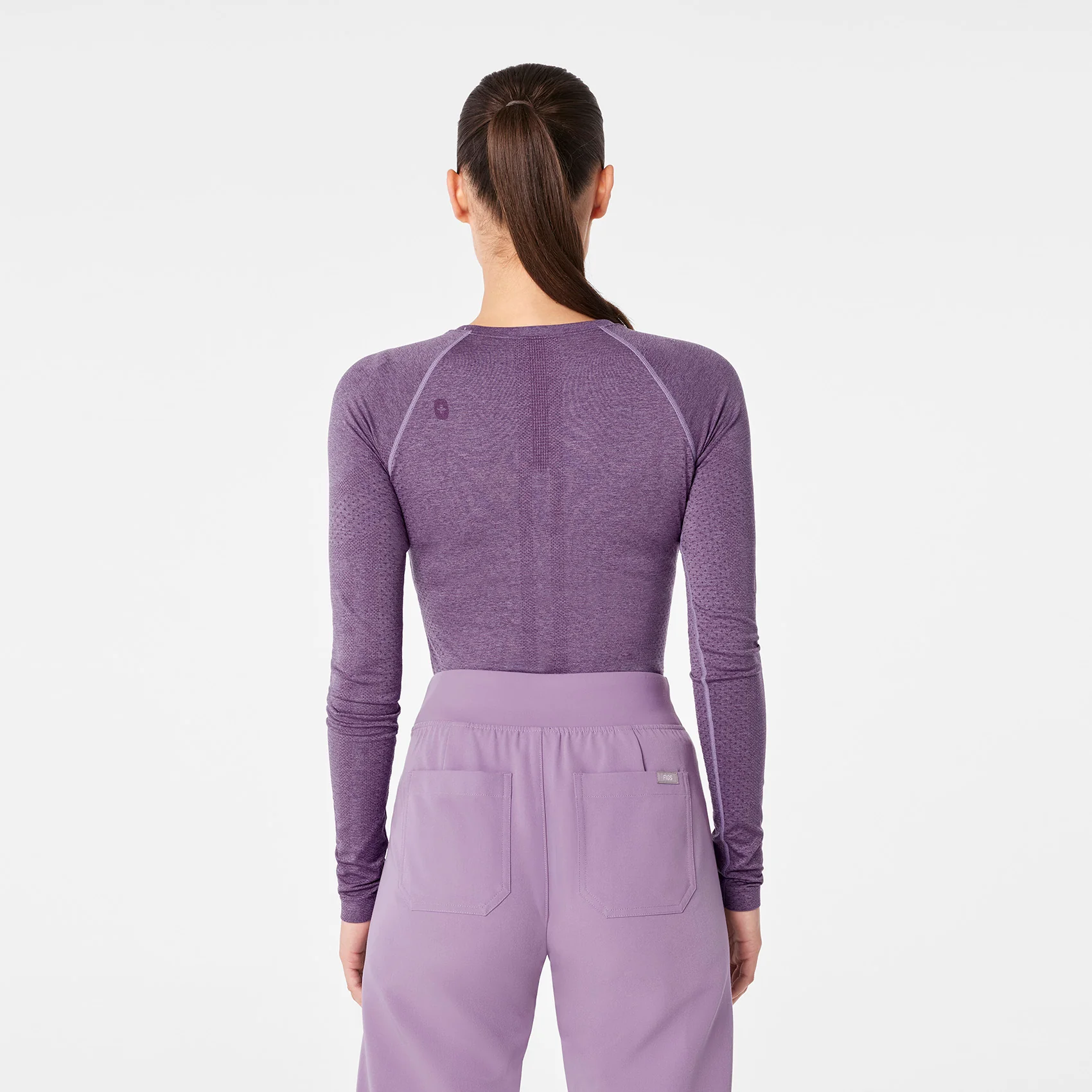 women's Dark Purple Haze Salta Seamless - Longsleeve Underscrub - Image 3