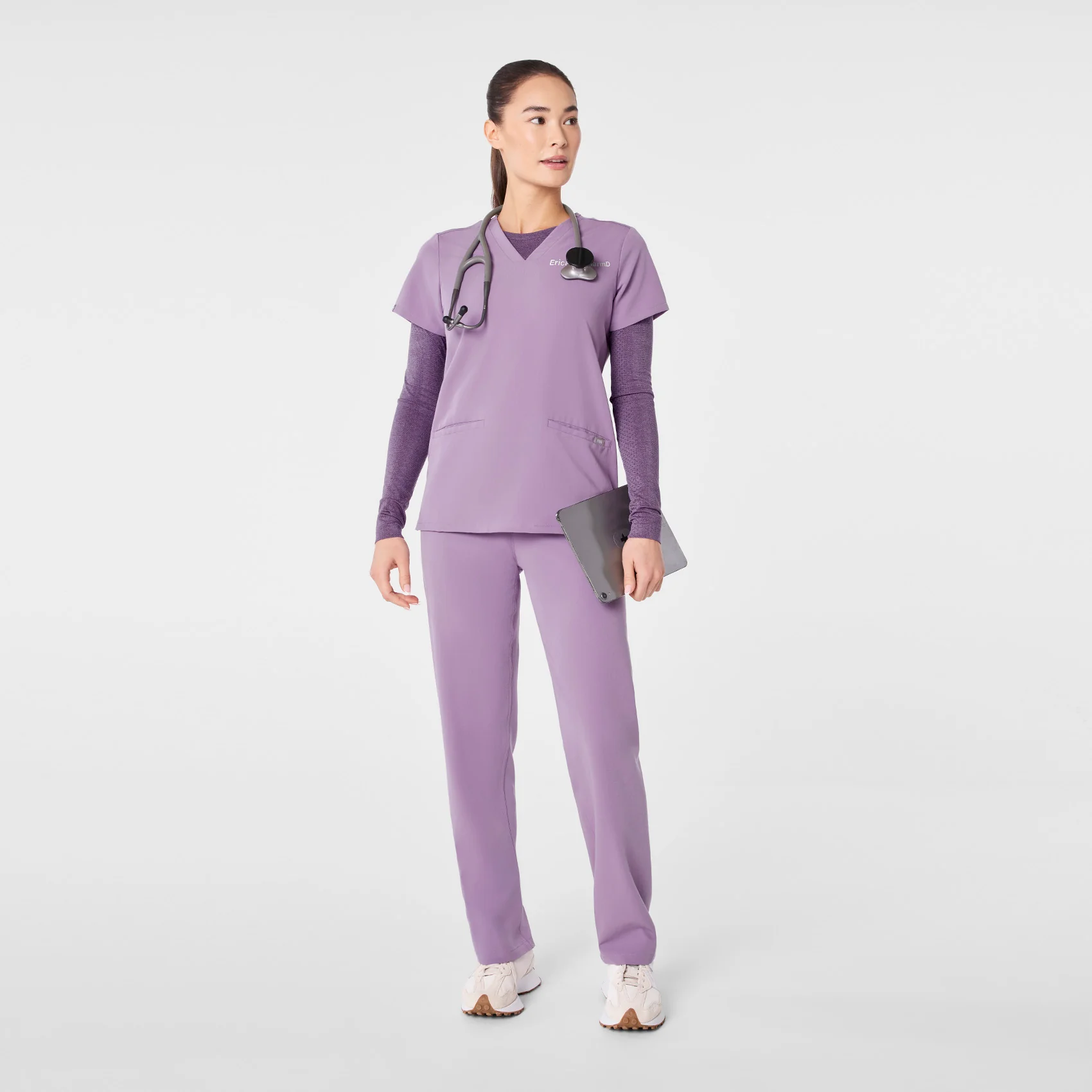 women's Dark Purple Haze Salta Seamless - Longsleeve Underscrub - Image 7