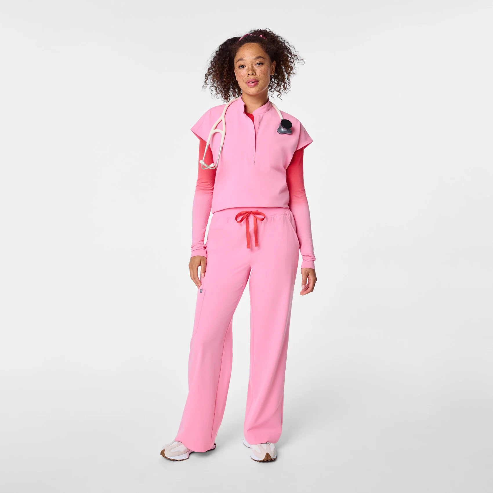women's Ombre Sunrise Pink Salta Seamless - Longsleeve Underscrub - Image 5