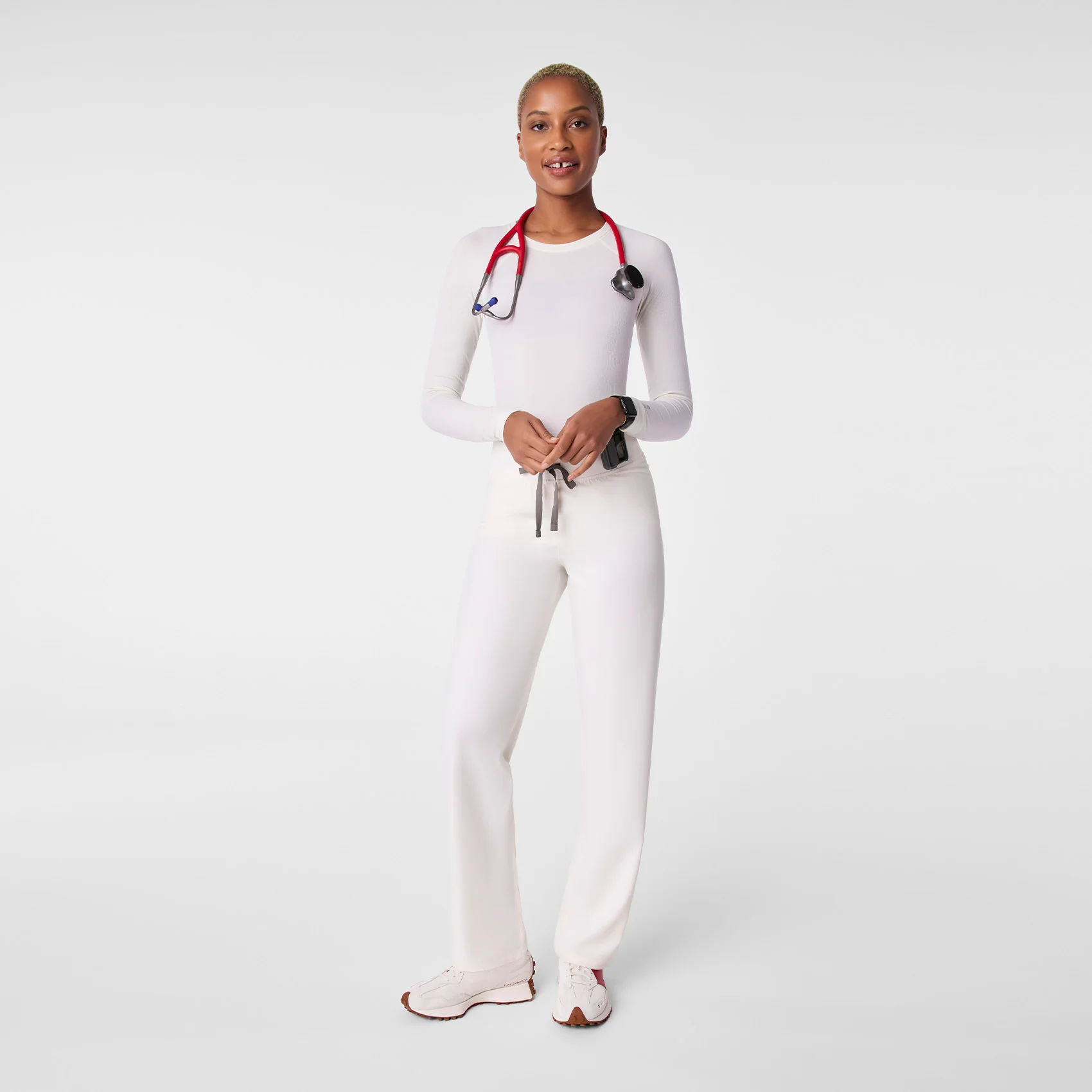 women's Off White Salta Shimmer Seamless - Longsleeve Underscrub - Image 2