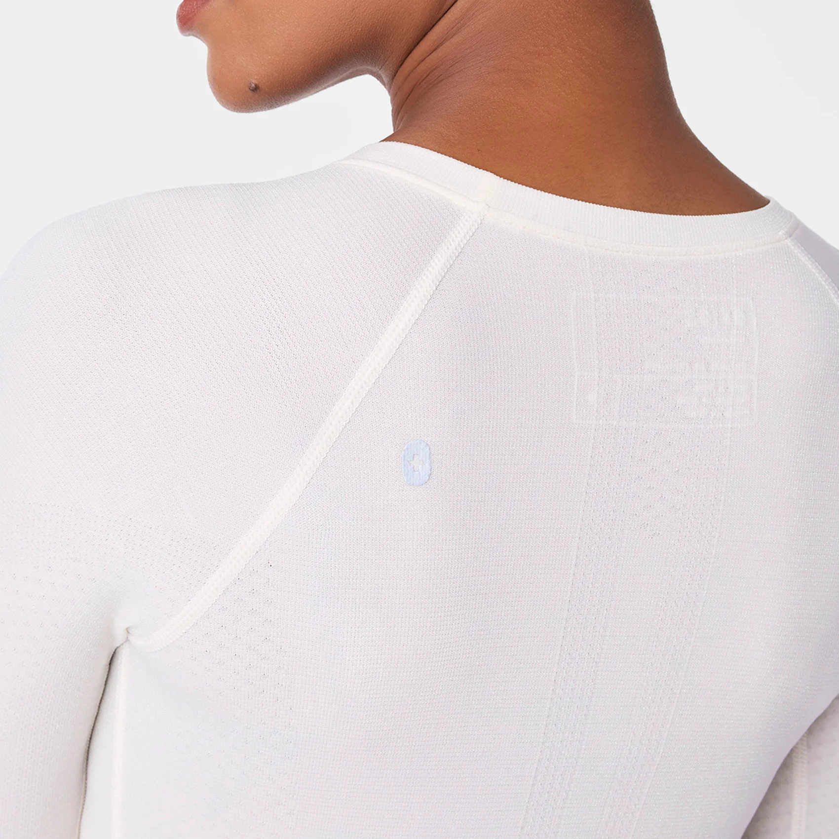 women's Off White Salta Shimmer Seamless - Longsleeve Underscrub - Image 5