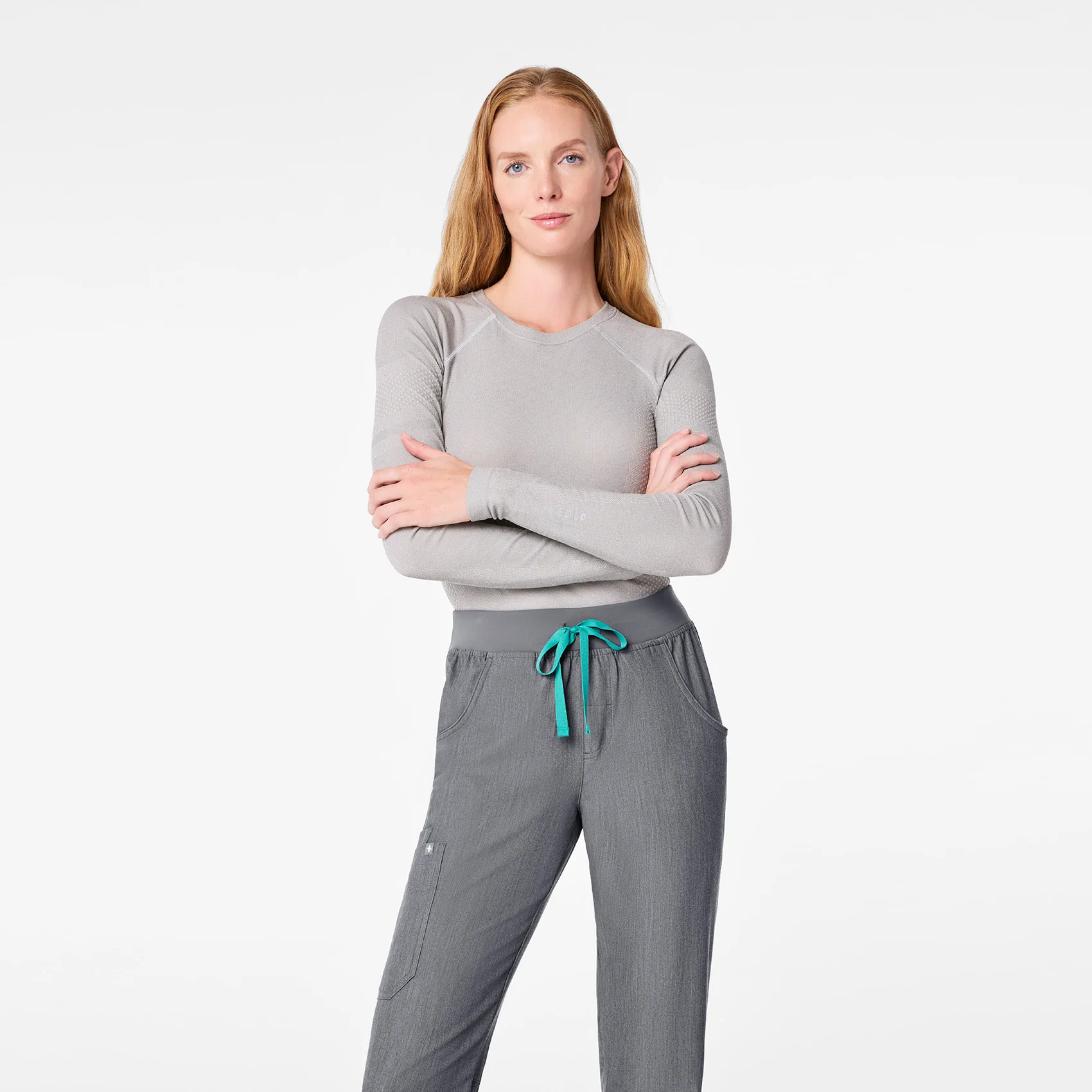 women's Silver Frost Salta Shimmer Seamless - Longsleeve Underscrub