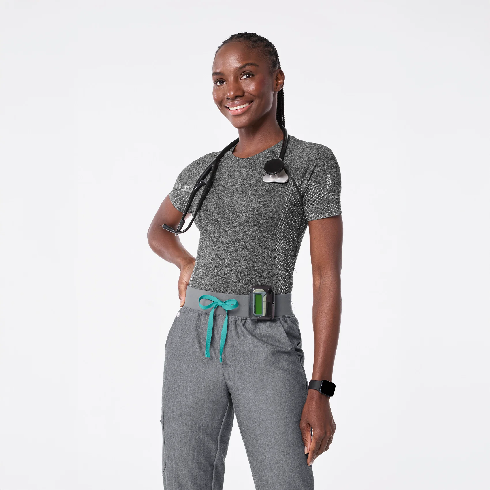women's Graphite Salta Seamless - Shortsleeve Underscrub