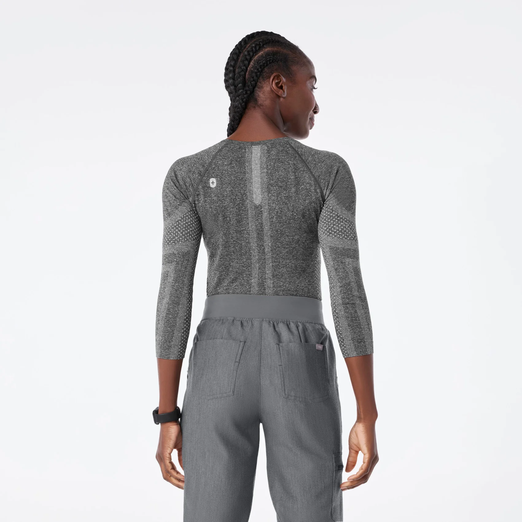 women's Graphite Salta Seamless - ¾ Sleeve Underscrub - Image 4