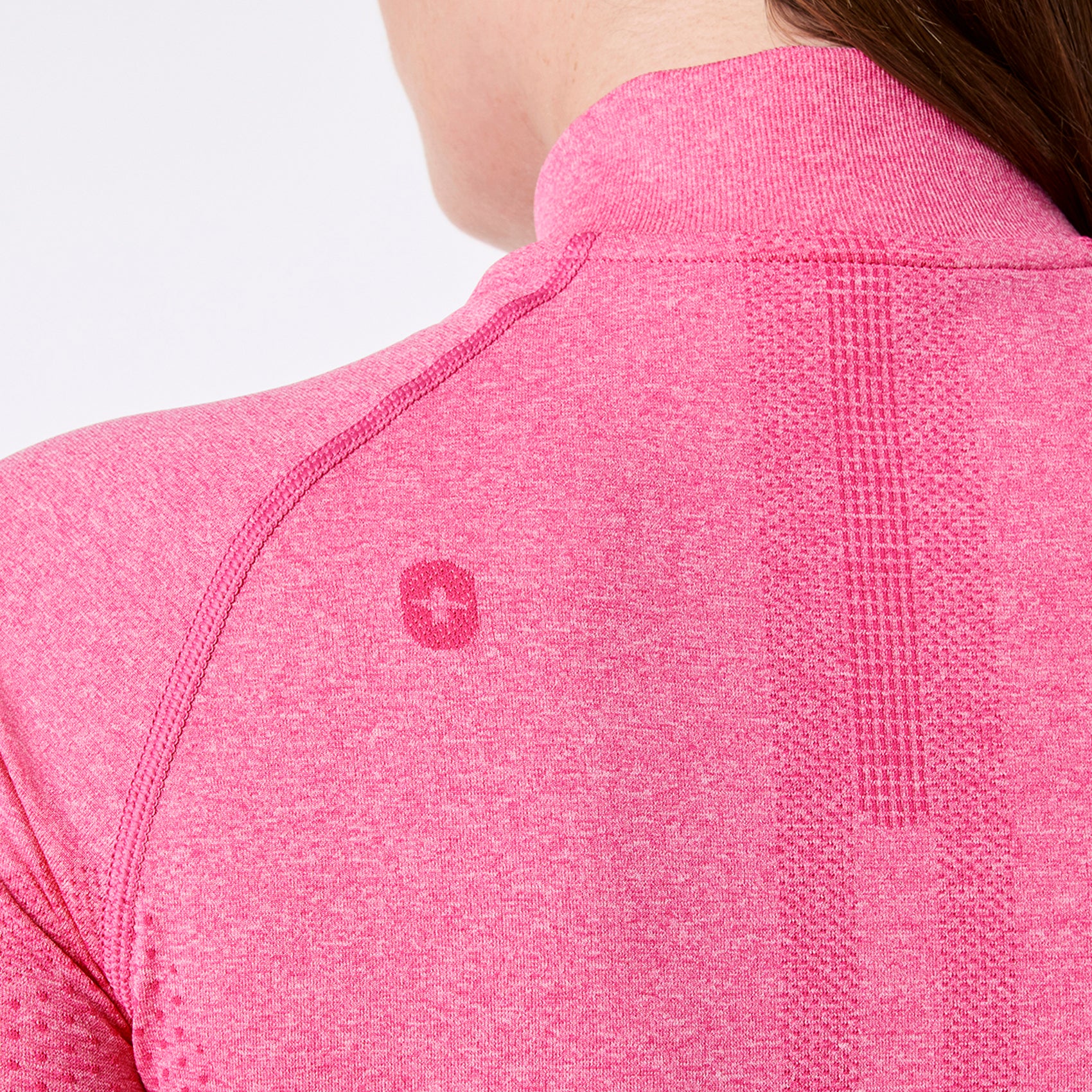 women's F'ing Pink Salta Seamless ¼ Zip - Longsleeve Underscrub - Image 5