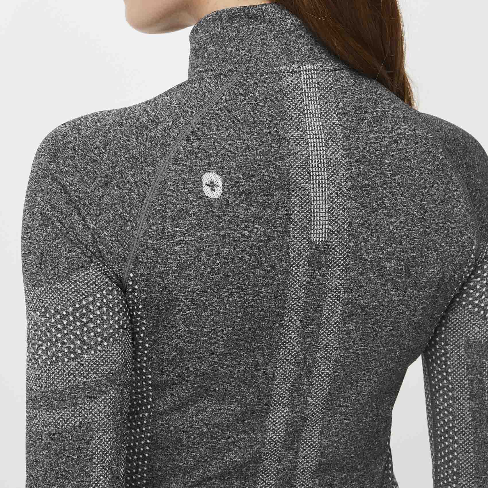 women's Graphite Salta Seamless ¼ Zip - Longsleeve Underscrub - Image 5