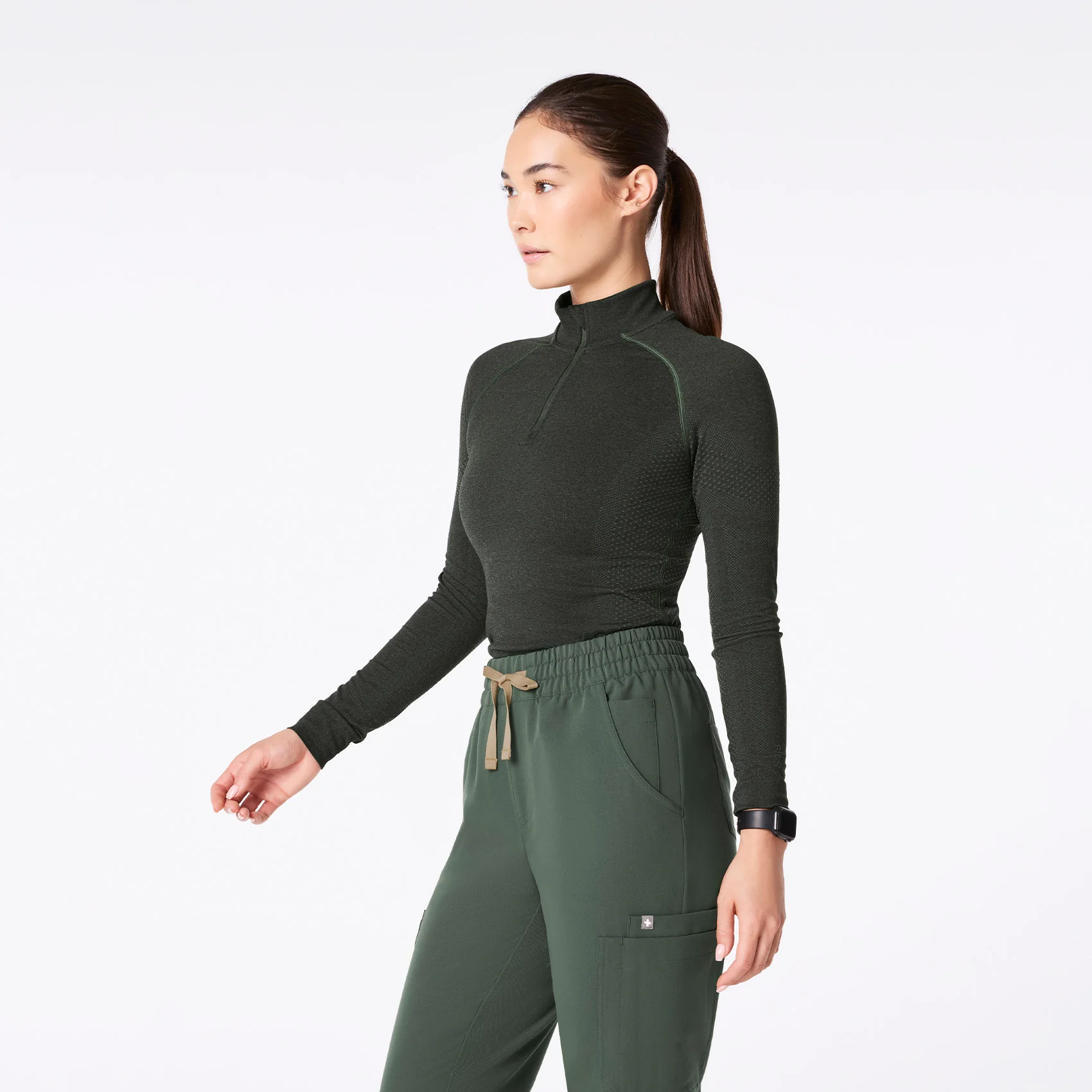 women's Moss Salta Seamless ¼ Zip - Longsleeve Underscrub - Image 3