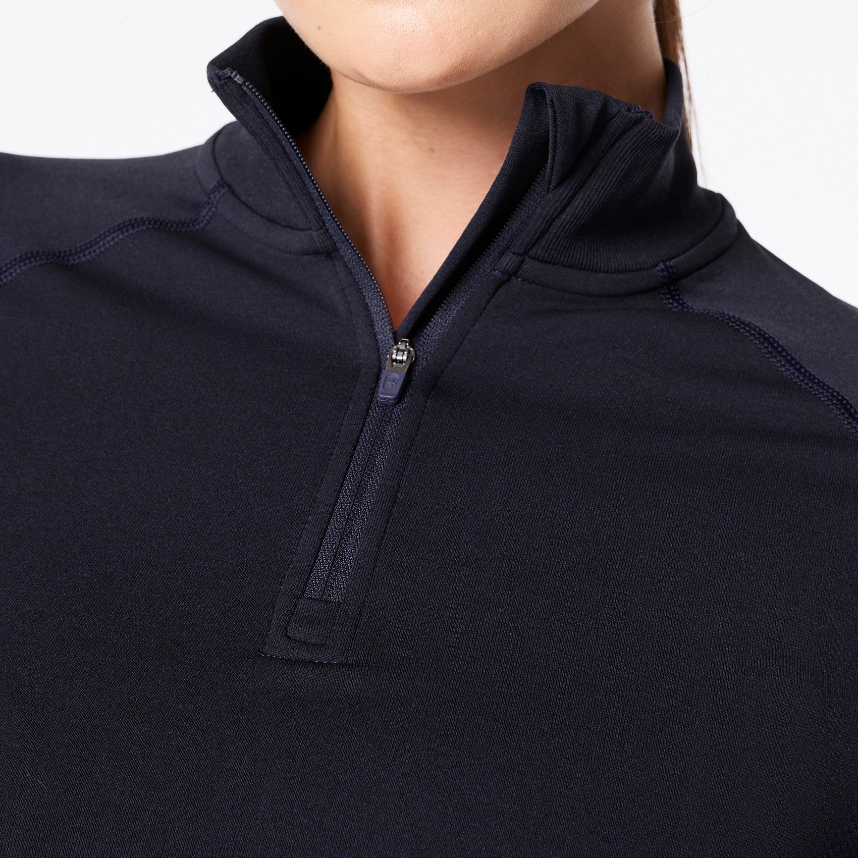 women's Navy Salta Seamless ¼ Zip - Longsleeve Underscrub - Image 6