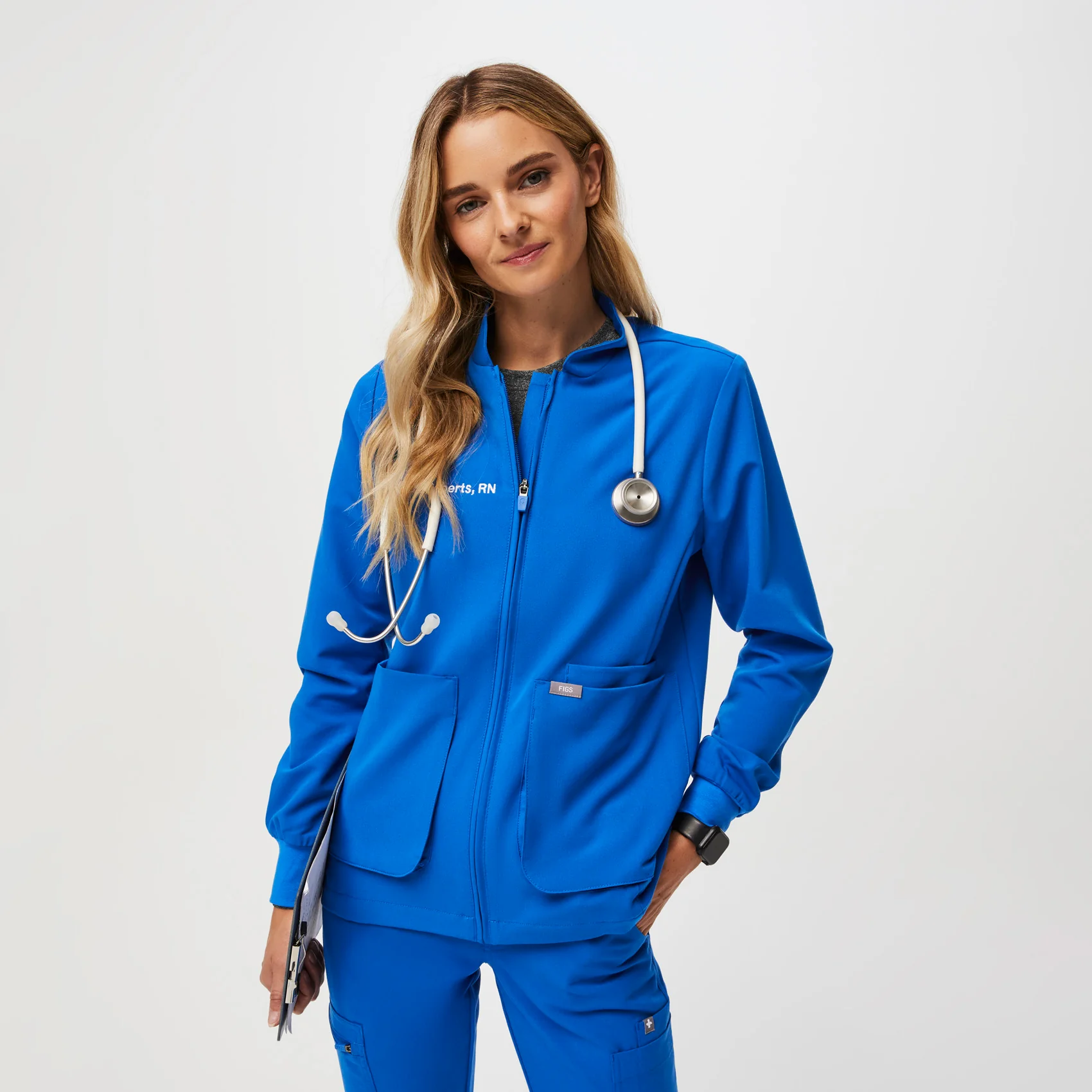 Women's Royal Blue Sebina - Scrub Jacket - Image 6