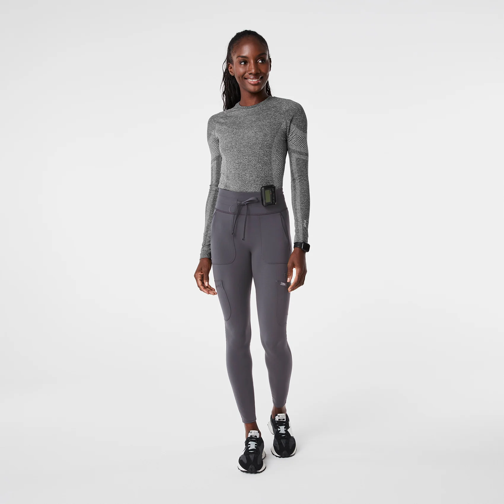women's Charcoal High Waisted Seville - ScrubLegging™ - Image 2