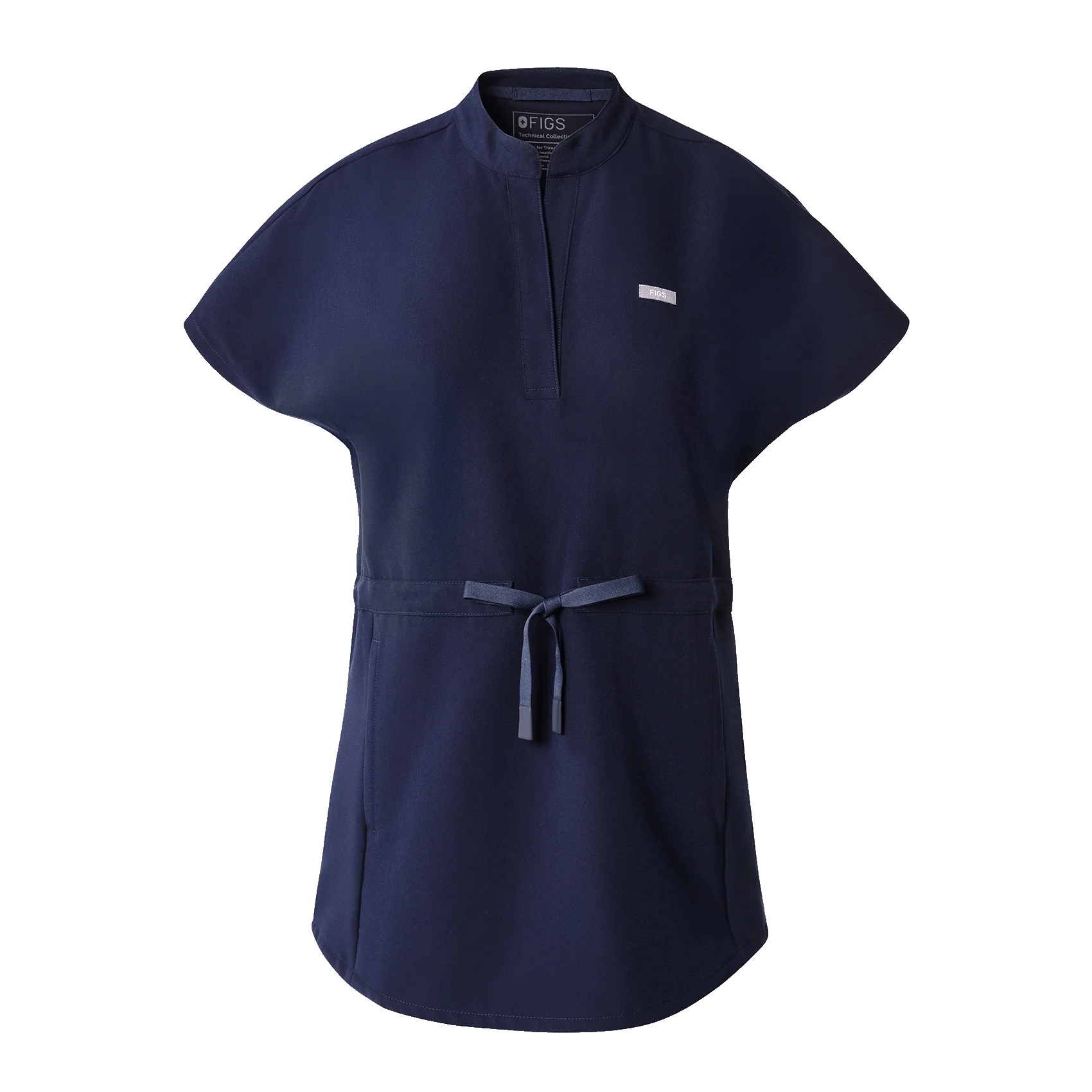 women's Navy Soria - Henley Tunic Scrub Top - Image 10