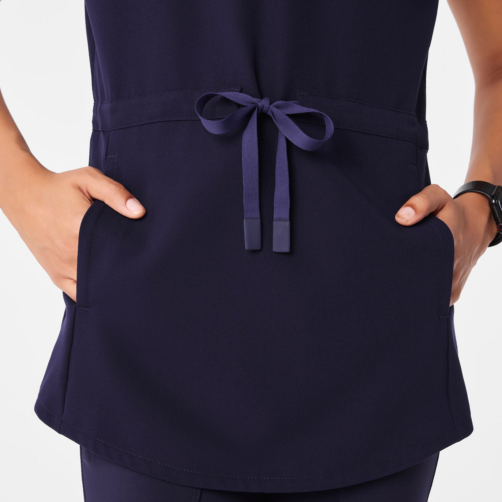 women's Navy Soria - Henley Tunic Scrub Top - Image 5
