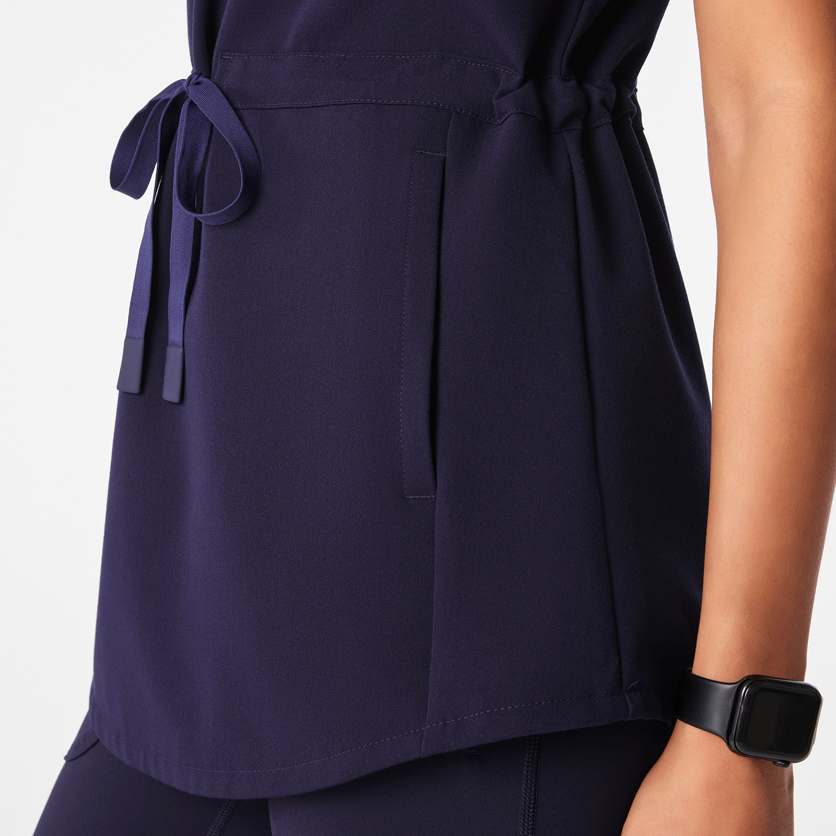 women's Navy Soria - Henley Tunic Scrub Top - Image 7