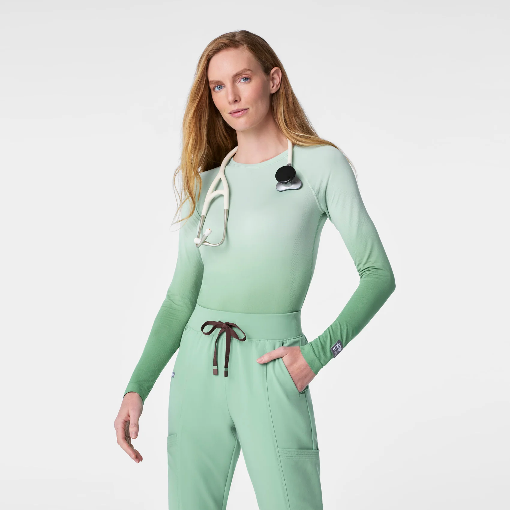 women's Ombre Jade STAR WARS™ | FIGS Salta Seamless - Longsleeve Underscrub