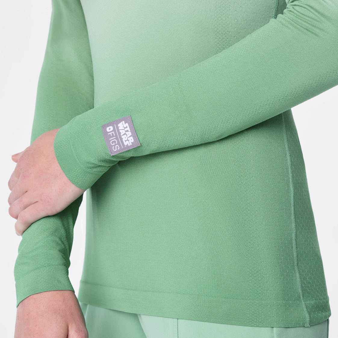 women's Ombre Jade STAR WARS™ | FIGS Salta Seamless - Longsleeve Underscrub - Image 2