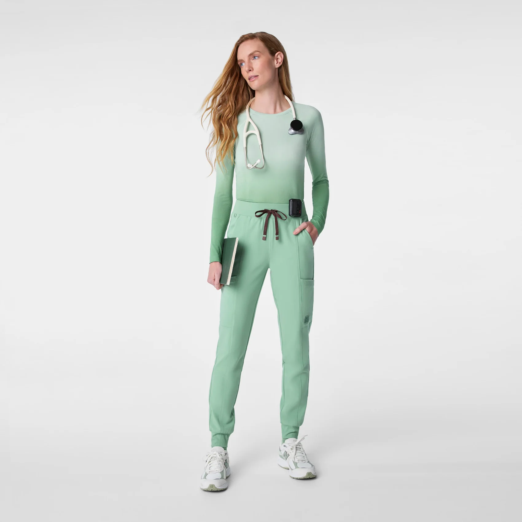 women's Ombre Jade STAR WARS™ | FIGS Salta Seamless - Longsleeve Underscrub - Image 3
