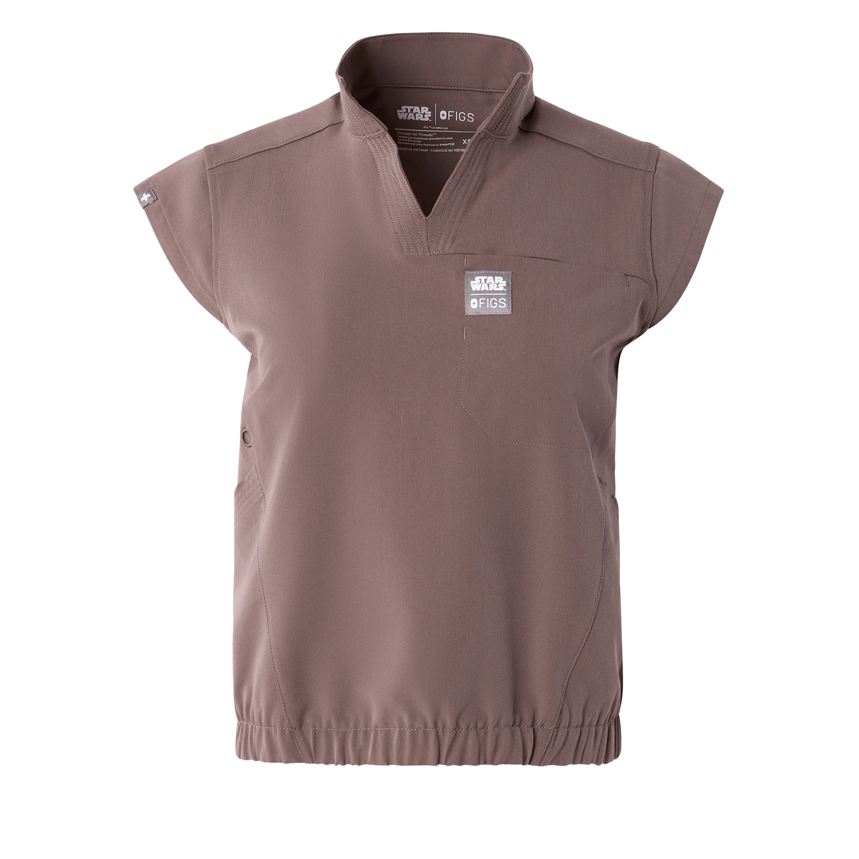 women's Smokey Taupe STAR WARS™ | FIGS - Scrub Top - Image 10