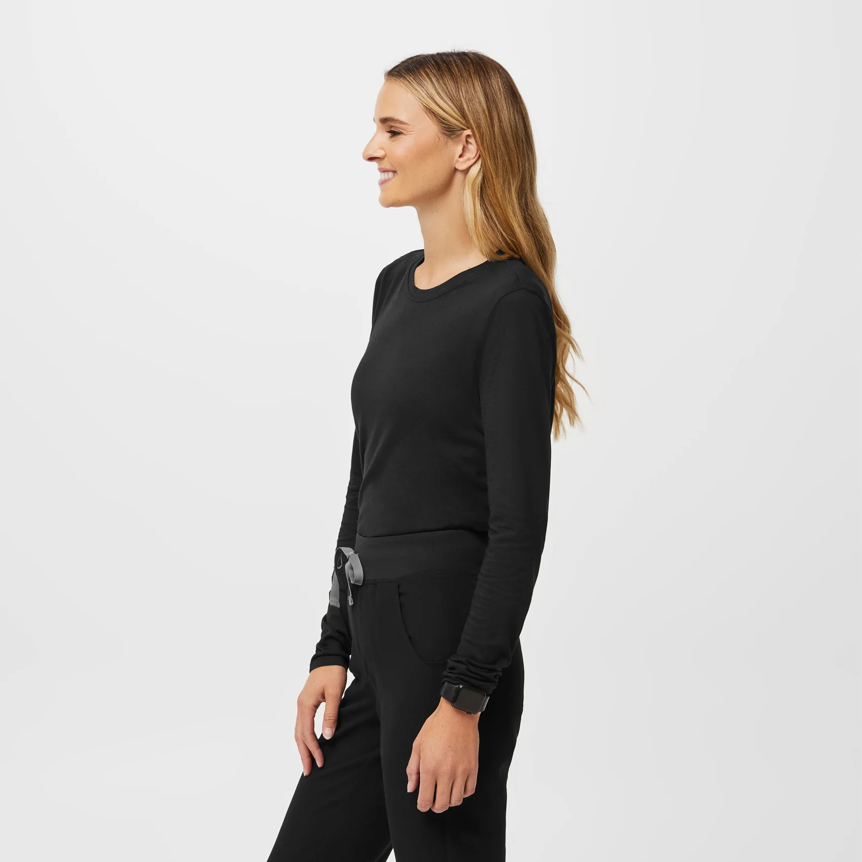 Women's Black Supersoft - Longsleeve Underscrub - Image 3