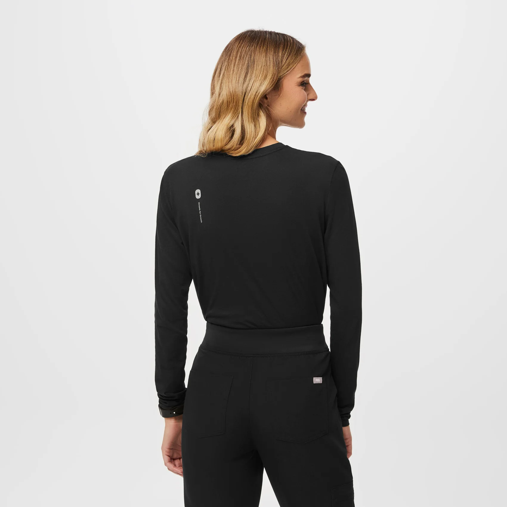 Women's Black Supersoft - Longsleeve Underscrub - Image 4