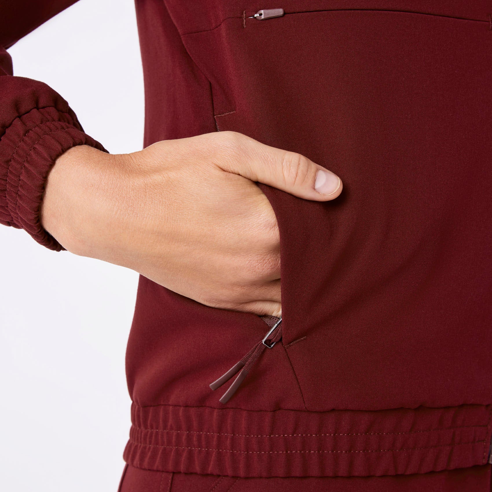 women's Burgundy Sydney - Scrub Jacket - Image 8