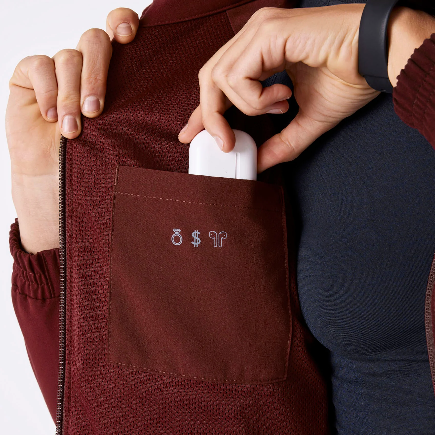 women's Burgundy Sydney - Scrub Jacket - Image 9