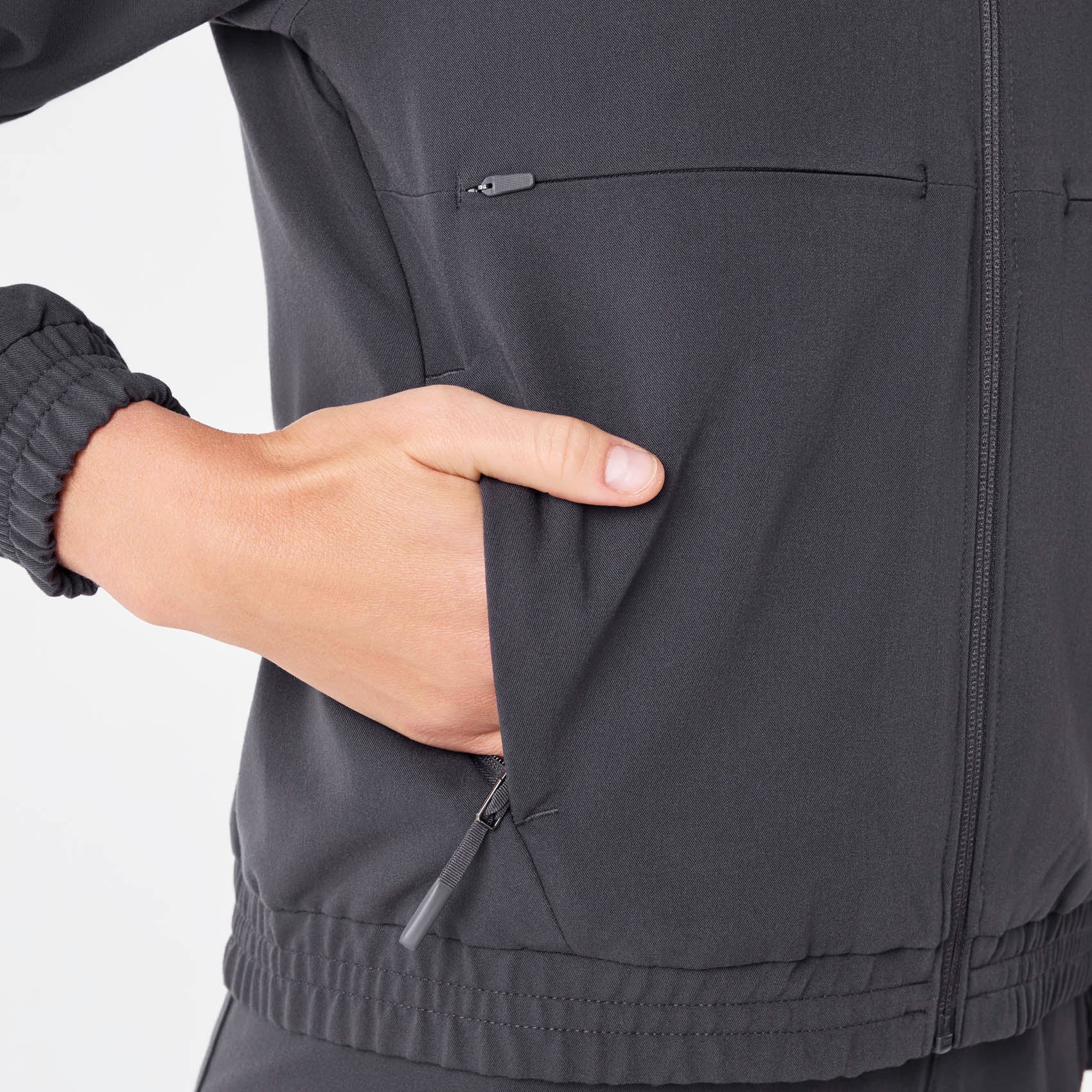 women's Charcoal Sydney - Scrub Jacket - Image 8