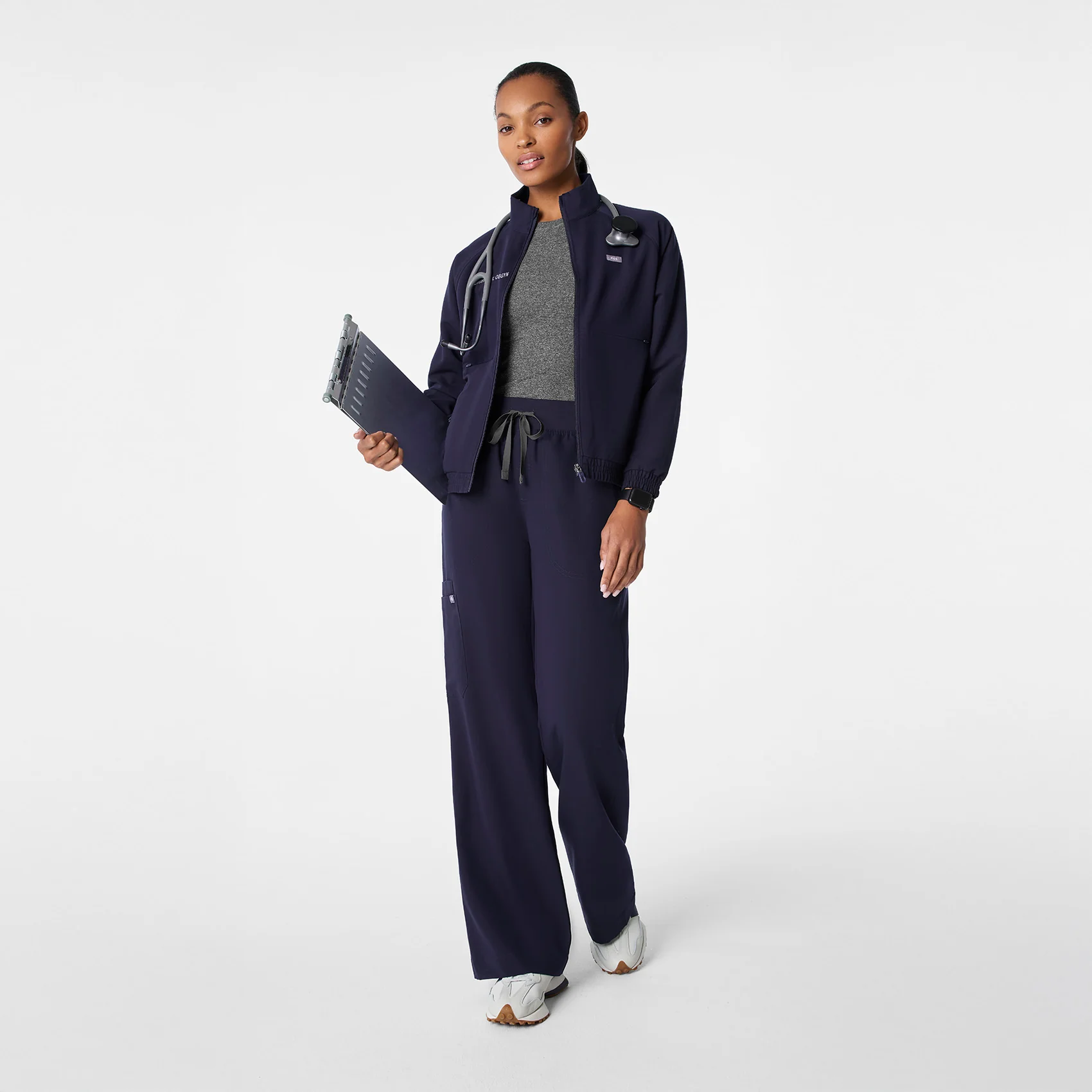 women's Navy Sydney -  Scrub Jacket - Image 2
