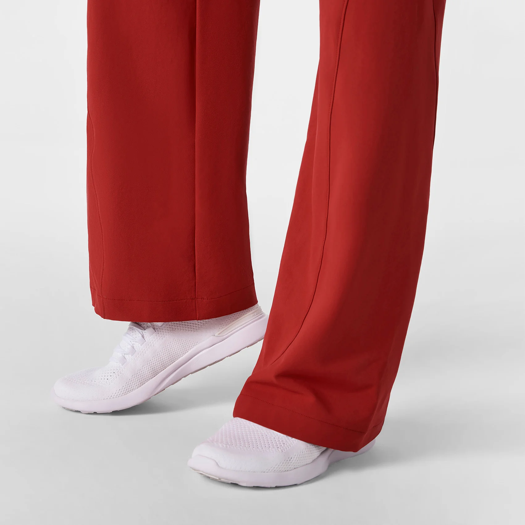 women's Team USA Red FIGS x Team USA FIBREx Mock Neck Wide Leg - Tall Longsleeve ScrubJumpsuit™ - Image 10