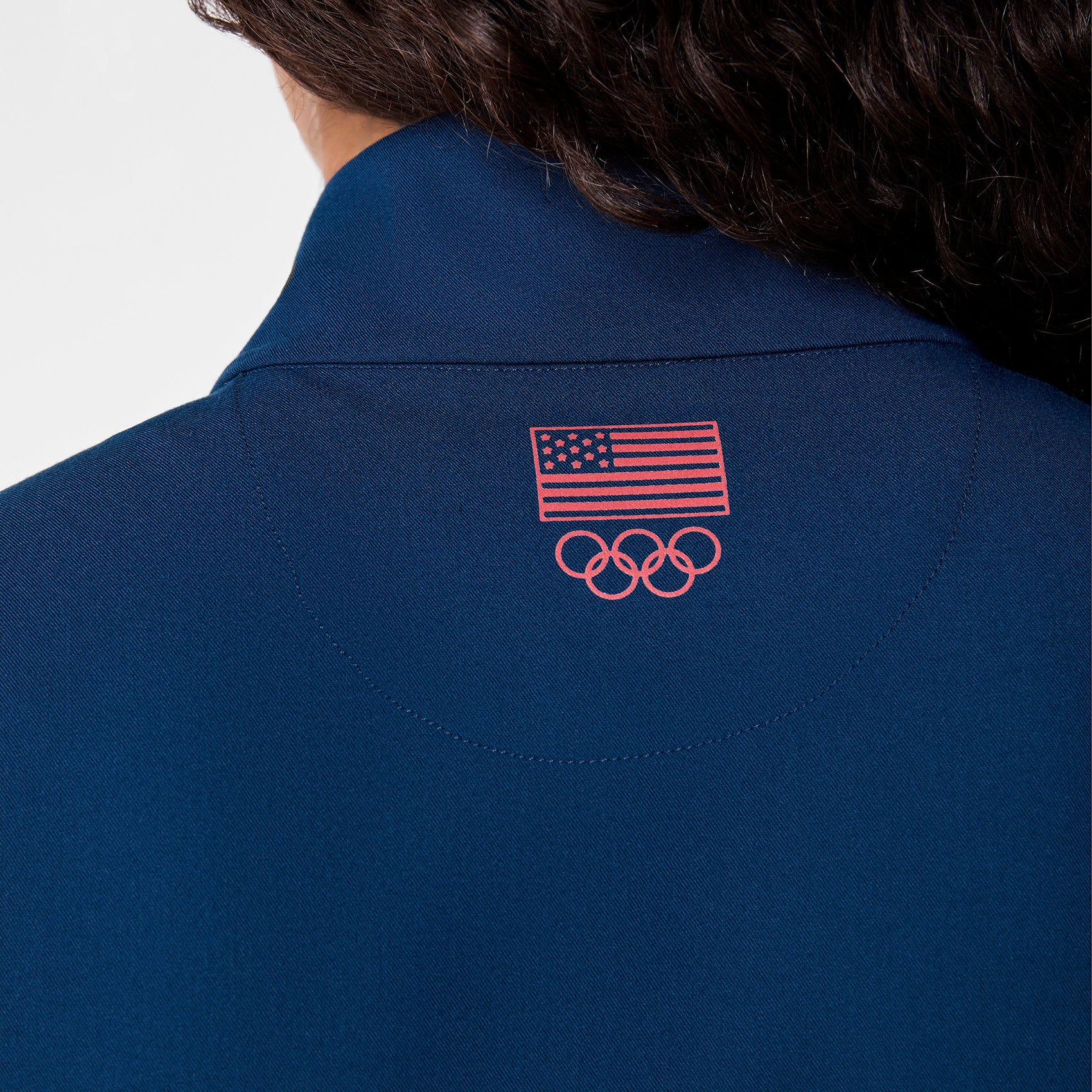 women's Team USA Blue FIGS x Team USA Longsleeve Straight Leg - Scrubjumpsuit™ - Image 4