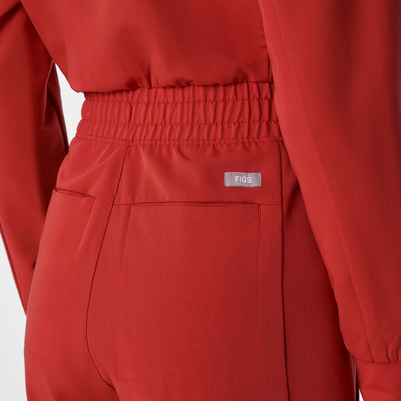 women's Team USA Red FIGS x Team USA Longsleeve Straight Leg - Scrubjumpsuit™ - Image 8