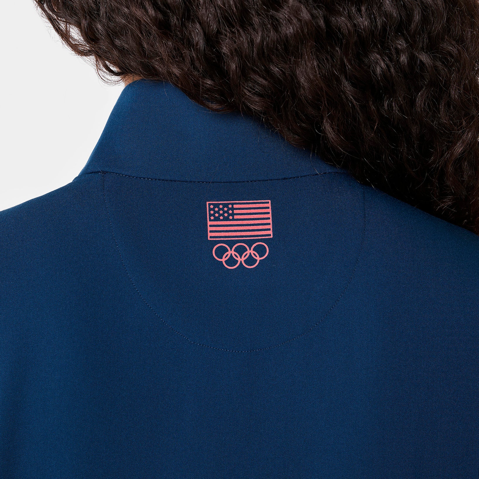women's Team USA Blue FIGS x Team USA Mock Neck Longsleeve - Scrub Top - Image 5