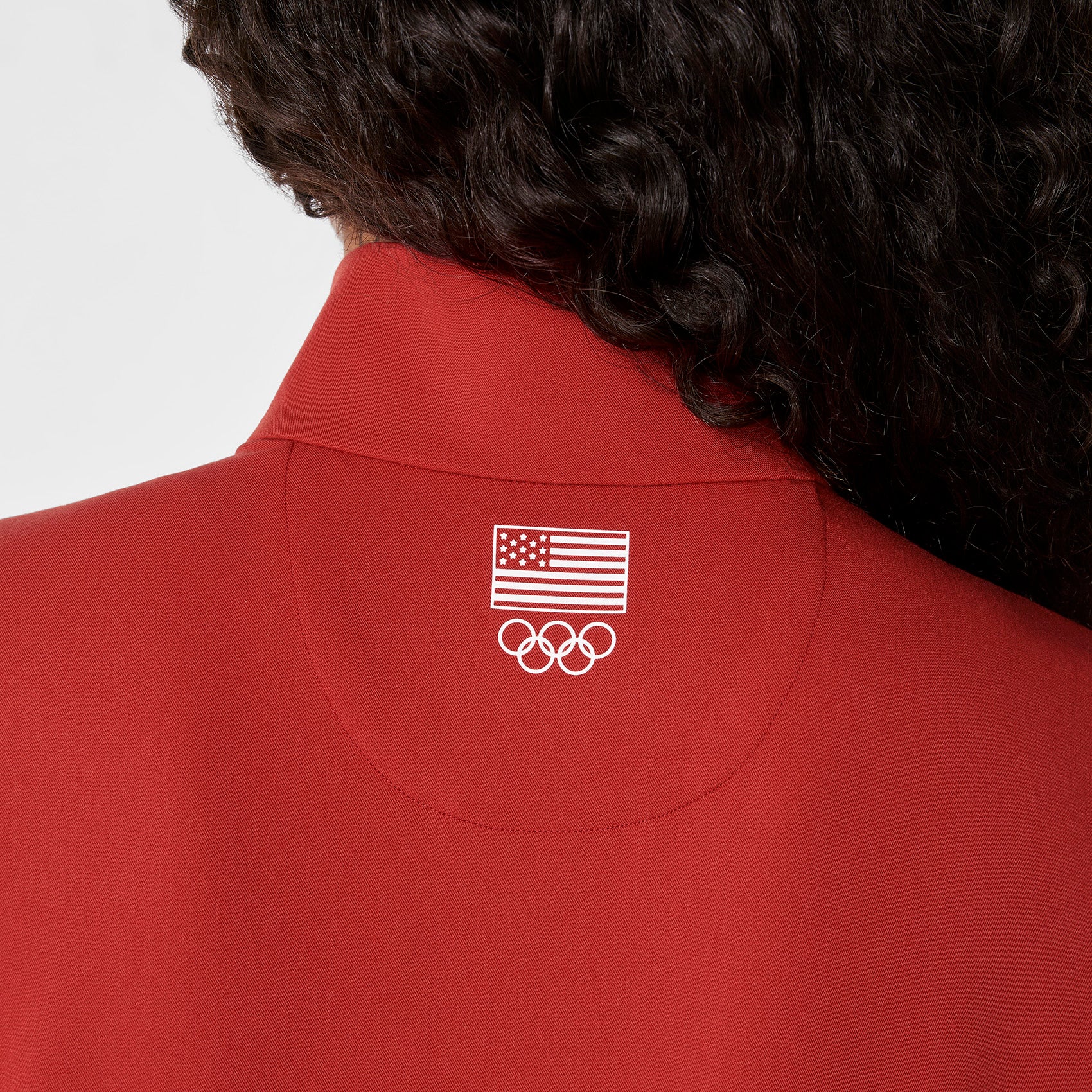women's Team USA Red FIGS x Team USA Mock Neck Longsleeve - Scrub Top - Image 5