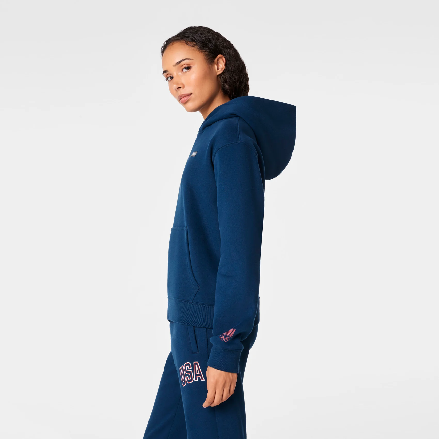 women's Team USA Blue FIGS x Team USA Off-Shift - Hoodie Sweatshirt™ - Image 3