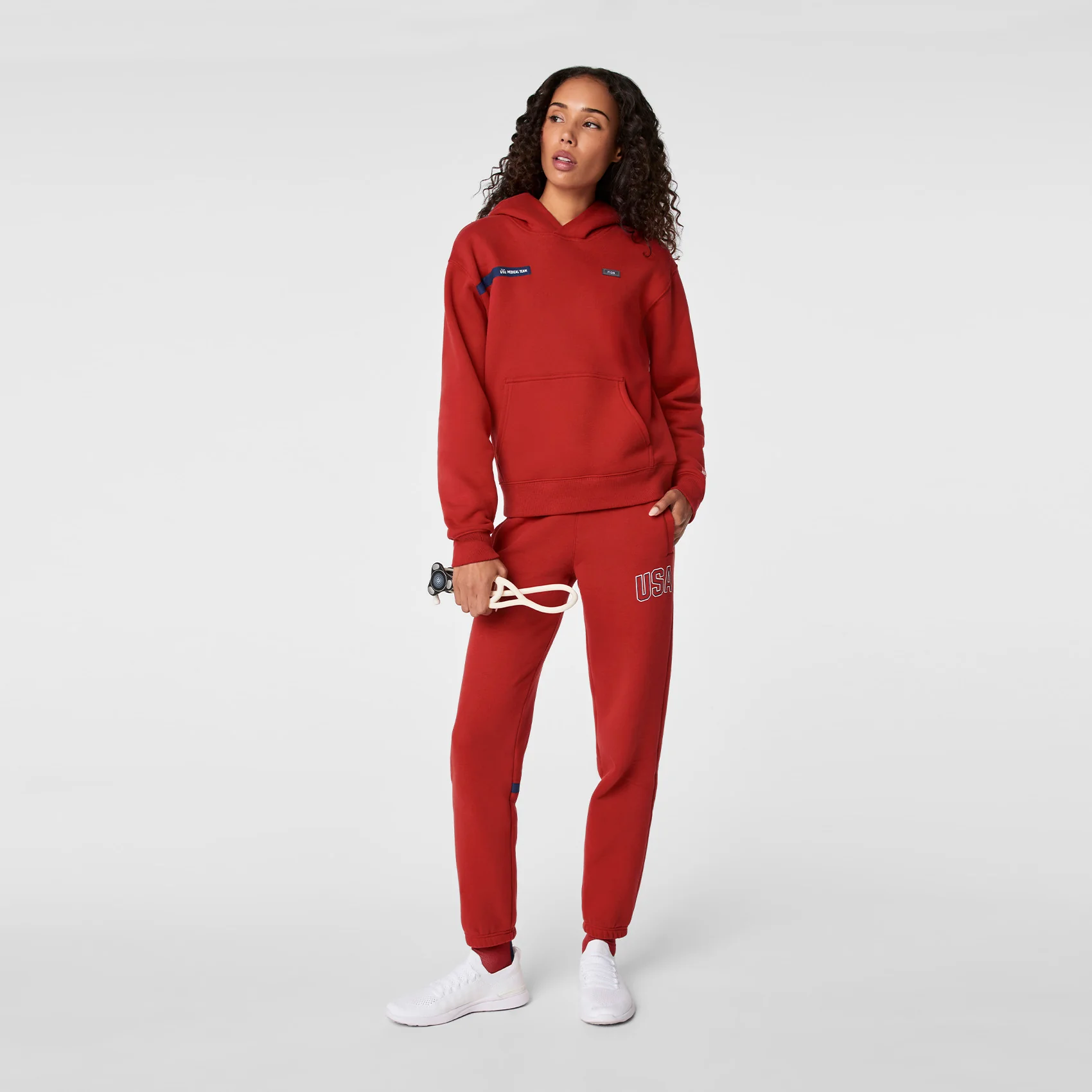 women's Team USA Red FIGS x Team USA Off-Shift - Hoodie Sweatshirt™ - Image 2