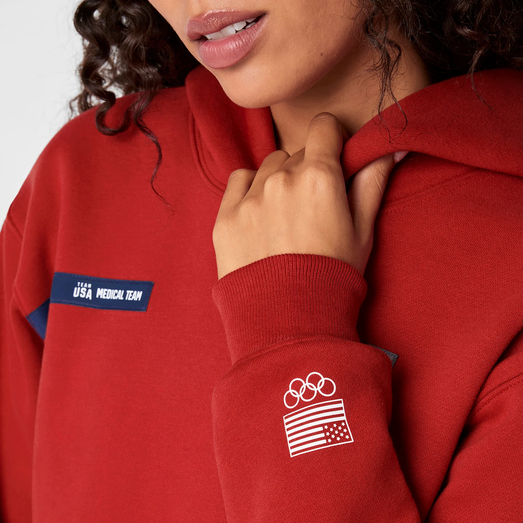 women's Team USA Red FIGS x Team USA Off-Shift - Hoodie Sweatshirt™ - Image 7