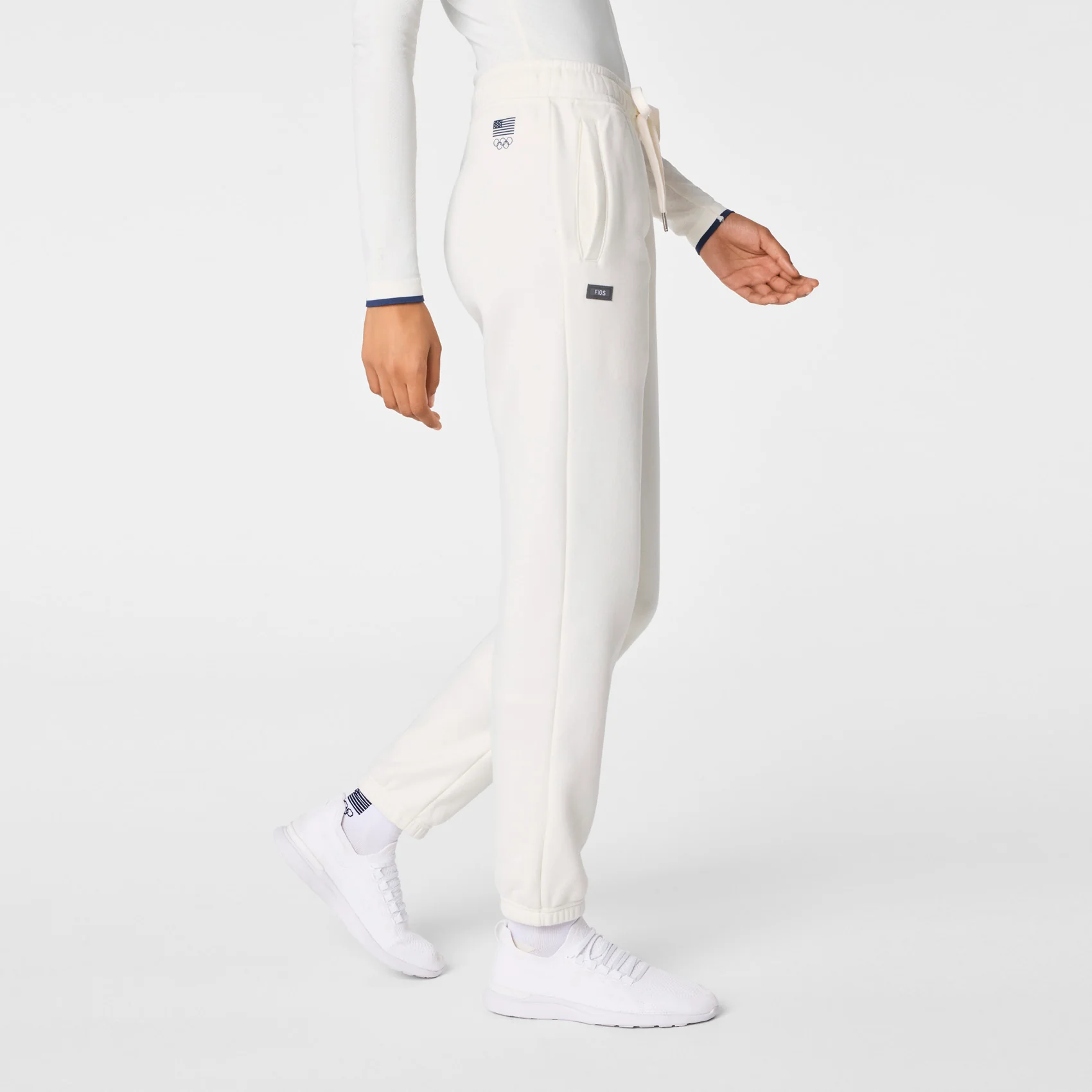 women's Off White FIGS x Team USA Off-Shift - Relaxed Jogger Sweatpants™ - Image 3