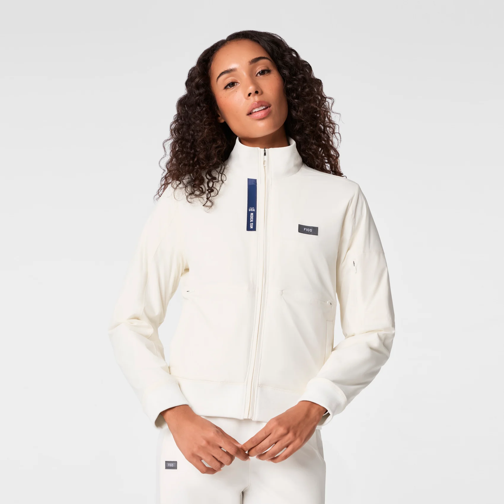 women's Off White FIGS x Team USA On-Shift - Float Bomber Jacket™