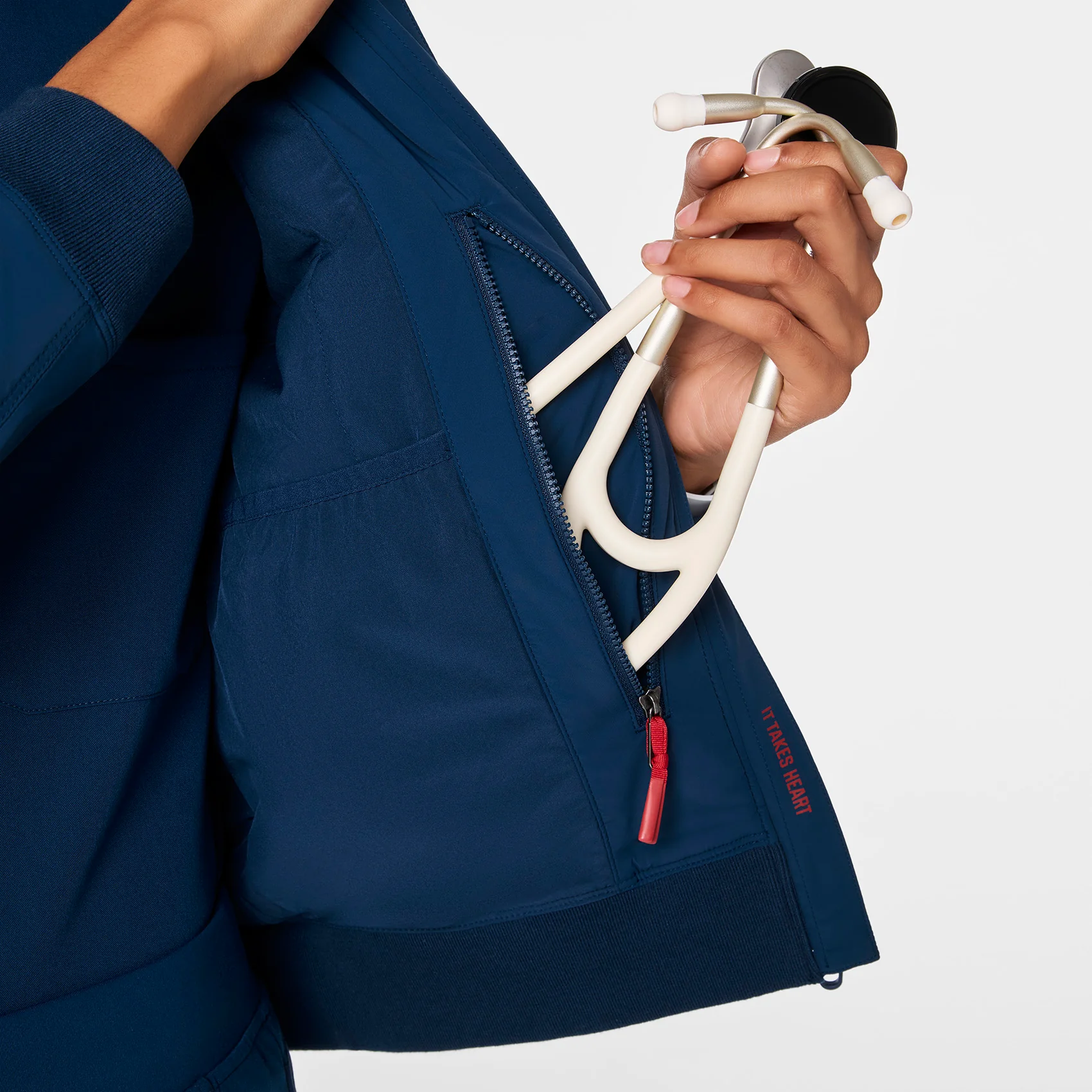 women's Team USA Blue FIGS x Team USA On-Shift - Float Bomber Jacket™ - Image 11