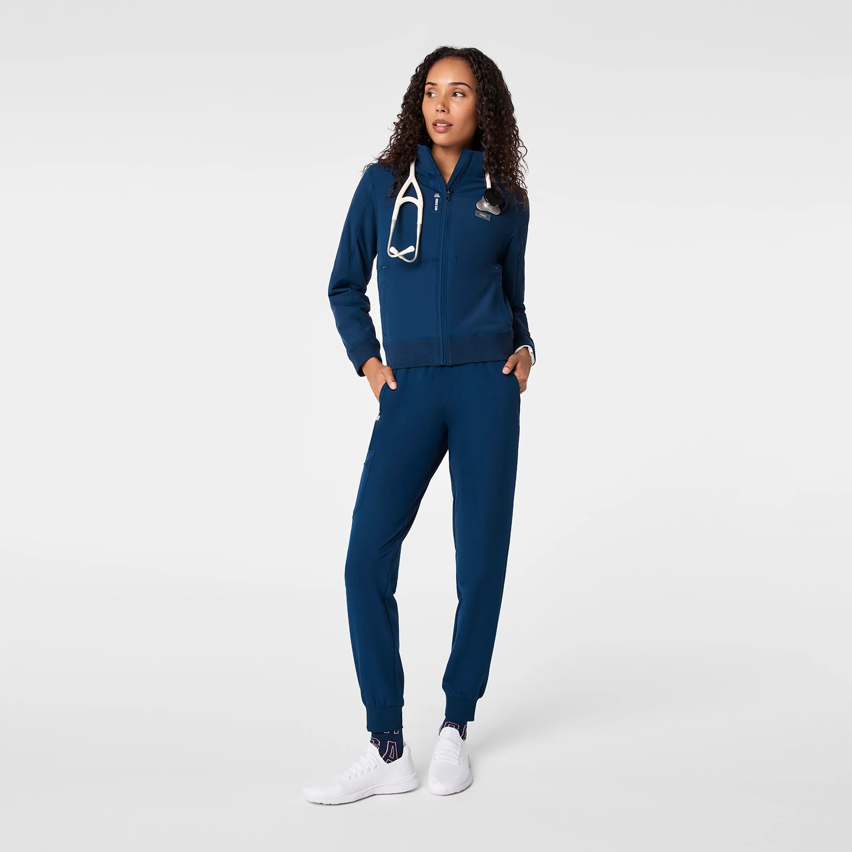 women's Team USA Blue FIGS x Team USA On-Shift - Float Bomber Jacket™ - Image 3