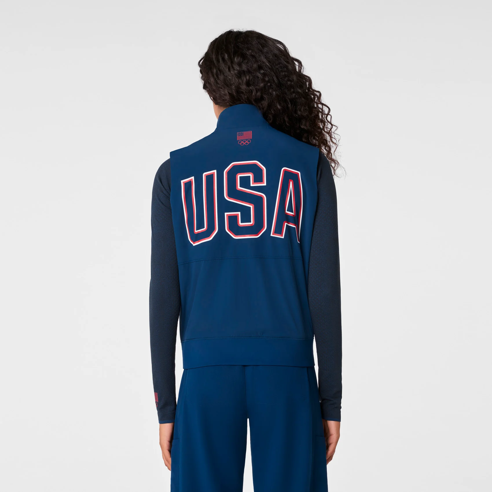 women's Team USA Blue FIGS x Team USA Off-Shift - Float Bomber Vest™ - Image 2