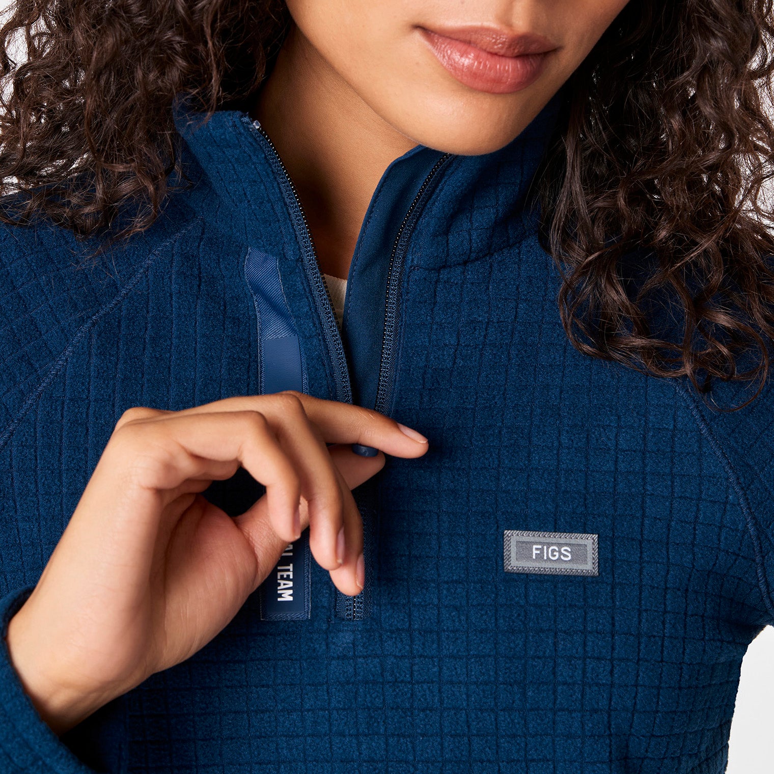 women's Team USA Blue FIGS x Team USA On-Shift - Fleece ¼ Zip Top™ - Image 7