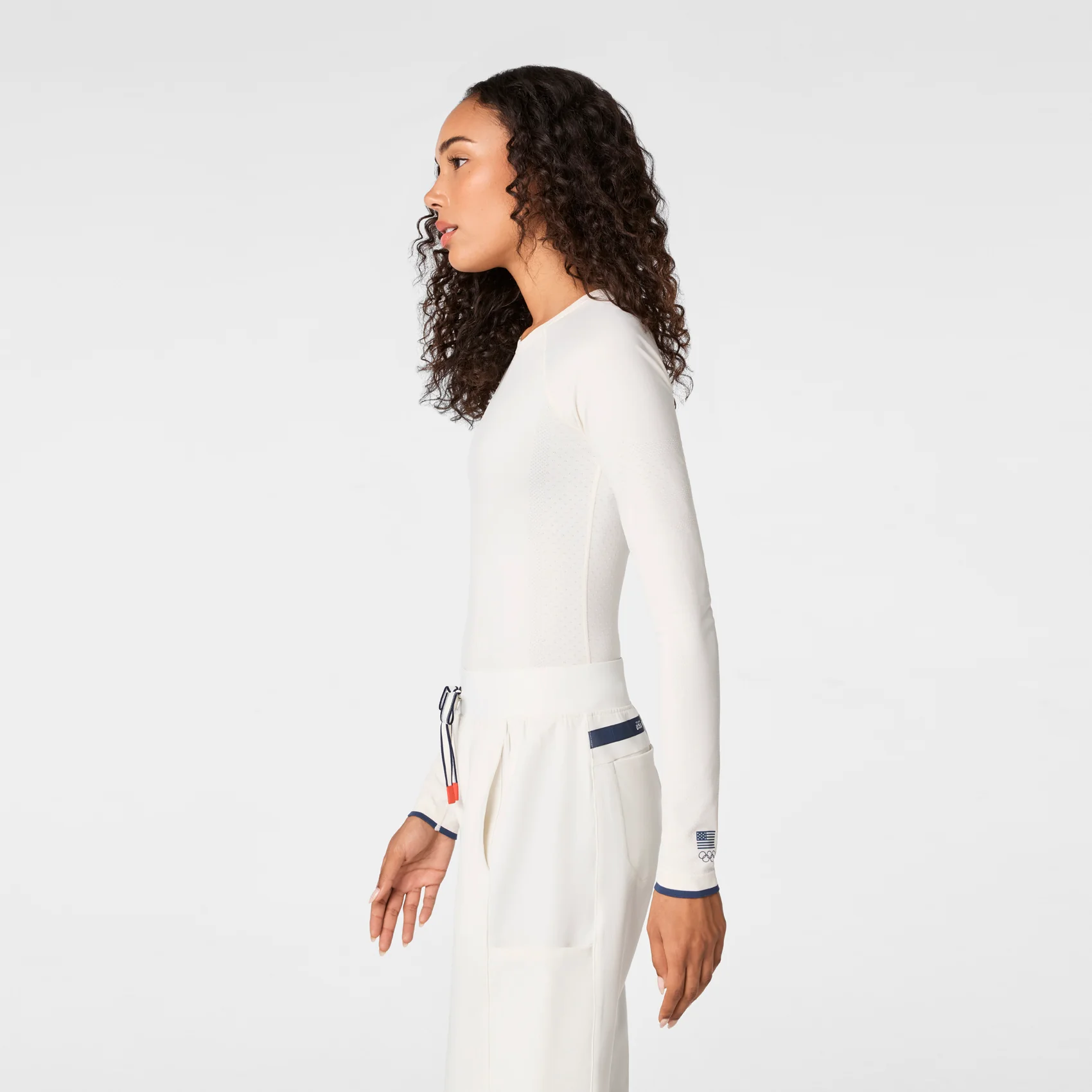 women's Off White FIGS x Team USA Salta Seamless - Longsleeve Underscrub - Image 3