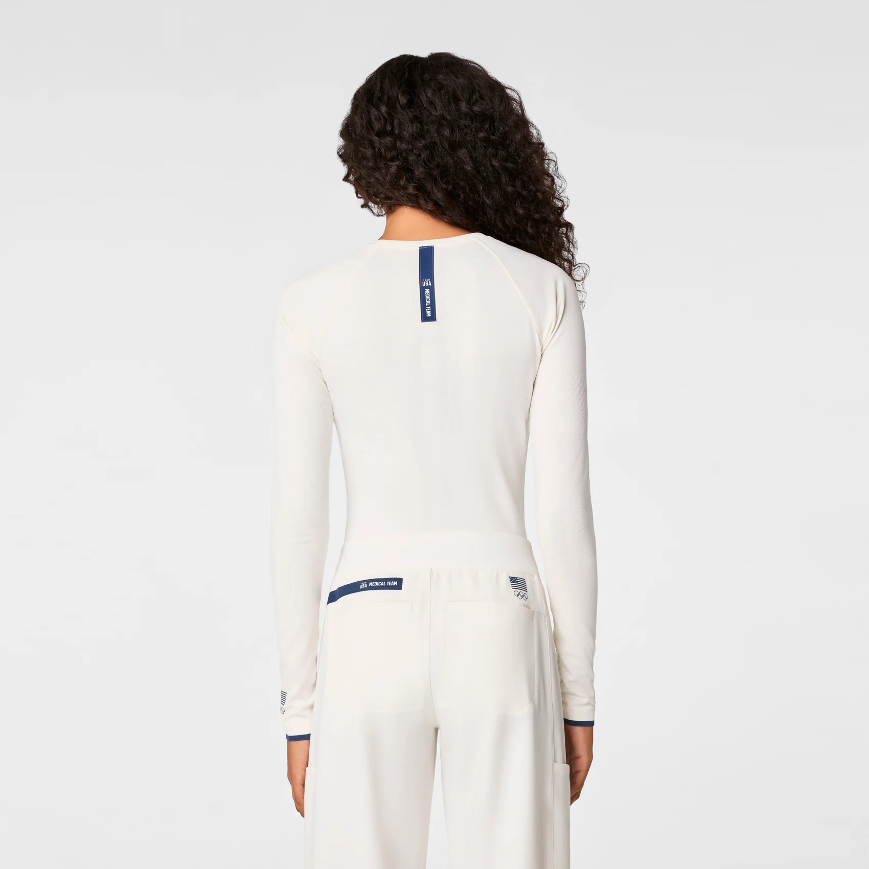 women's Off White FIGS x Team USA Salta Seamless - Longsleeve Underscrub - Image 4