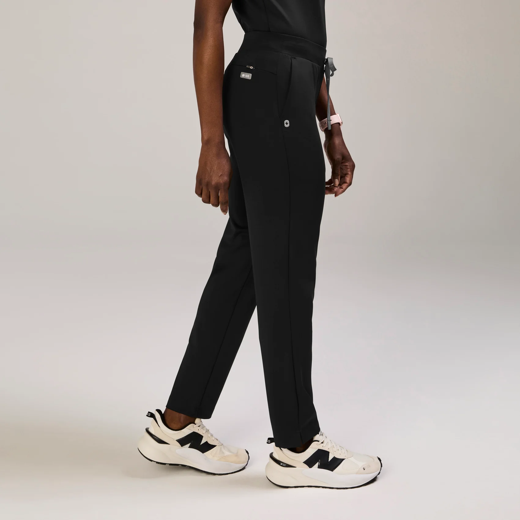 women's Black Tena FORMx Slim Tapered - Scrub Pant™ - Image 3