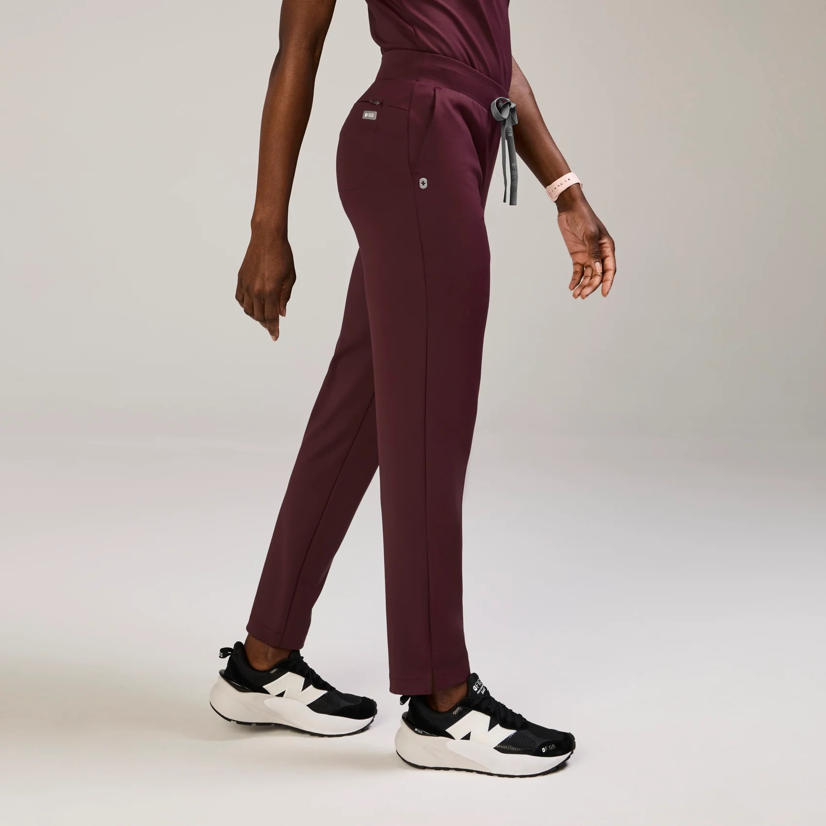women's Burgundy Tena FORMx Slim Tapered - Scrub Pant⢠- Image 3
