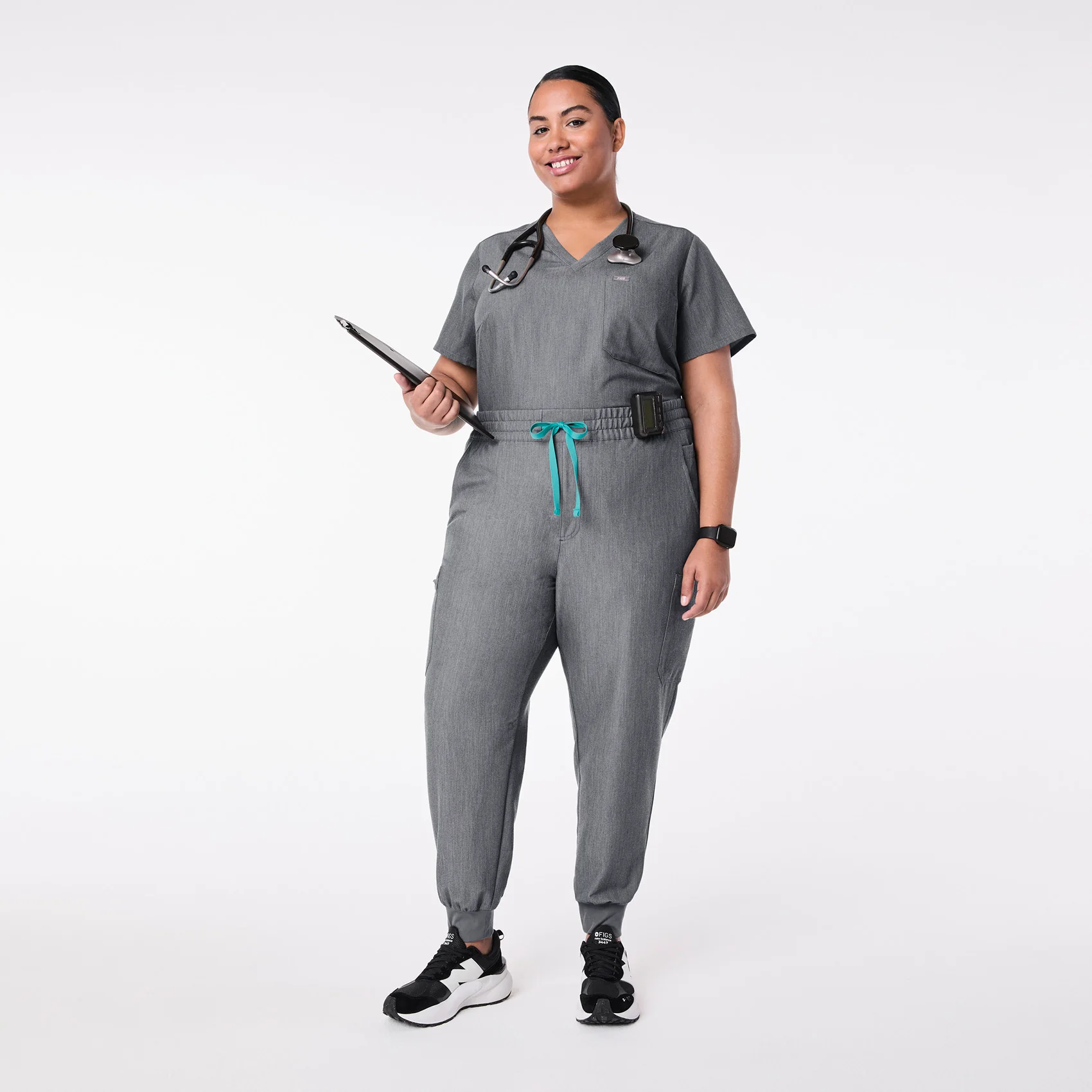 women's Graphite High Waisted Uman Relaxed - Jogger Scrub Pant (3XL-6XL) - Image 2