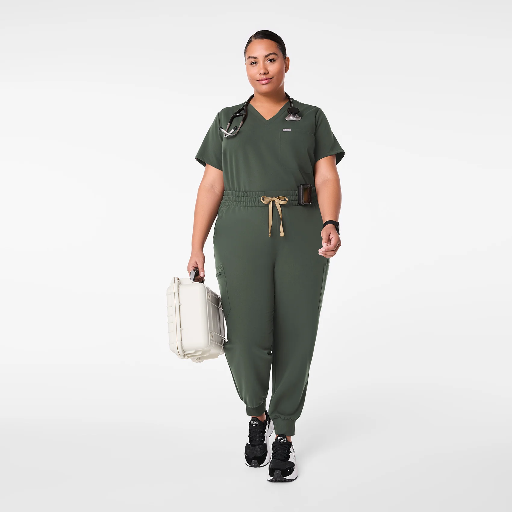 women's Moss High Waisted Uman Relaxed - Jogger Scrub Pant (3XL-6XL) - Image 2