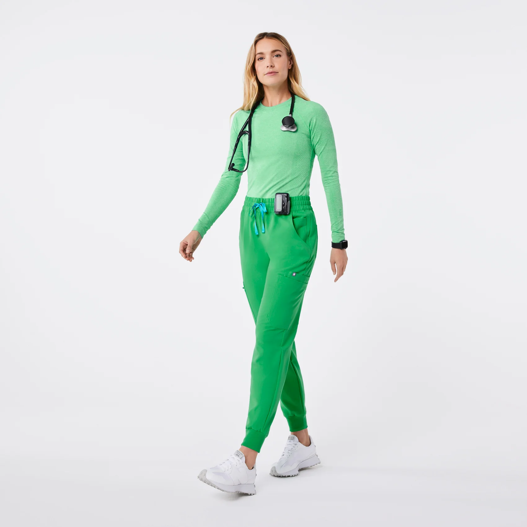 women's Emerald High Waisted Uman Relaxed - Jogger Scrub Pant - Image 2